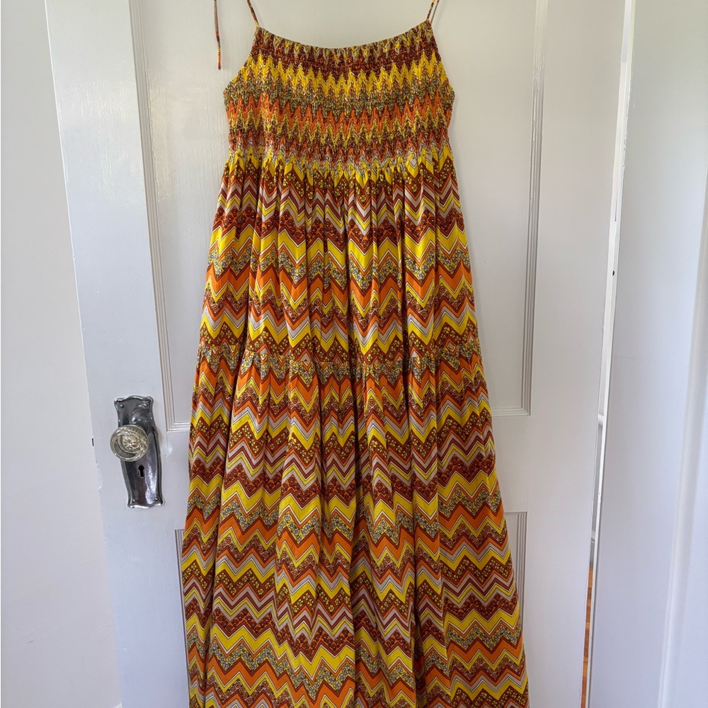 S/W/F Colorful Chevron Maxi Dress